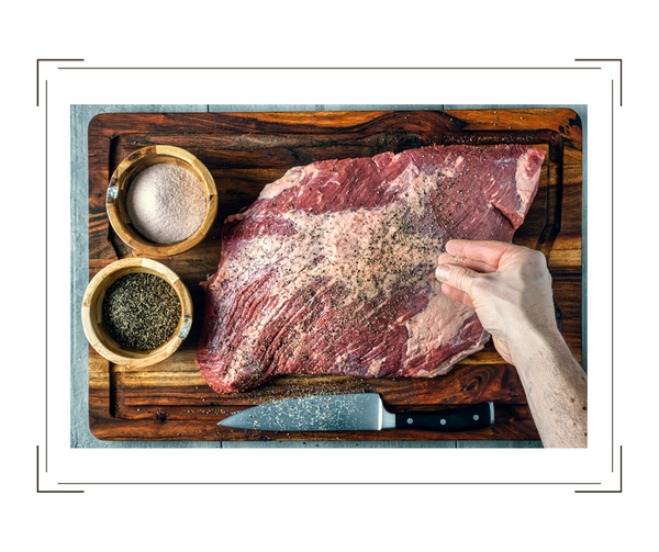 Should brisket be cooked with the fat side up or down?
